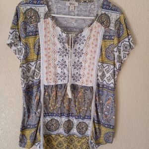 Style & Co paisley Tunic short sleeve